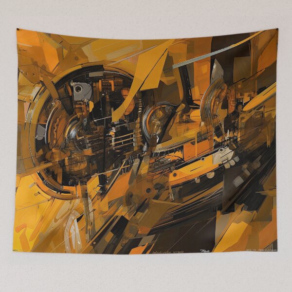 Item preview, Industrial Abstract In Yellow designed and sold by NeoNebulaArt.