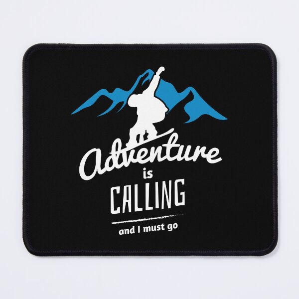 Item preview, Snowboarding Adventure is Calling, and I Must Go: Snowboard Winter Sports designed and sold by artworkathome.