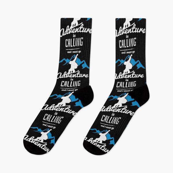 Item preview, Snowboarding Adventure is Calling, and I Must Go: Snowboard Winter Sports designed and sold by artworkathome.
