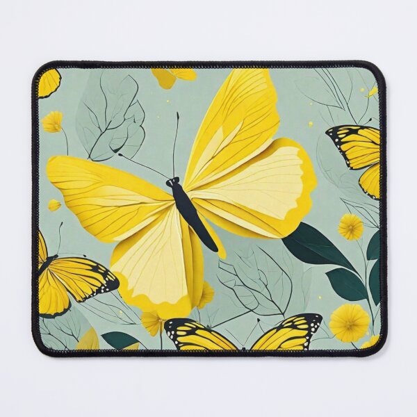 Artikelvorschau, 011 Yellow Butterfly Nordic Minimalist Design entworfen und verkauft von Alexis Art Collection.