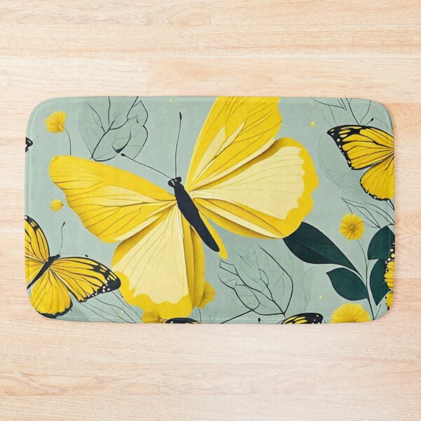 Item preview, 011 Yellow Butterfly Nordic Minimalist Design designed and sold by Alexis Art Collection.