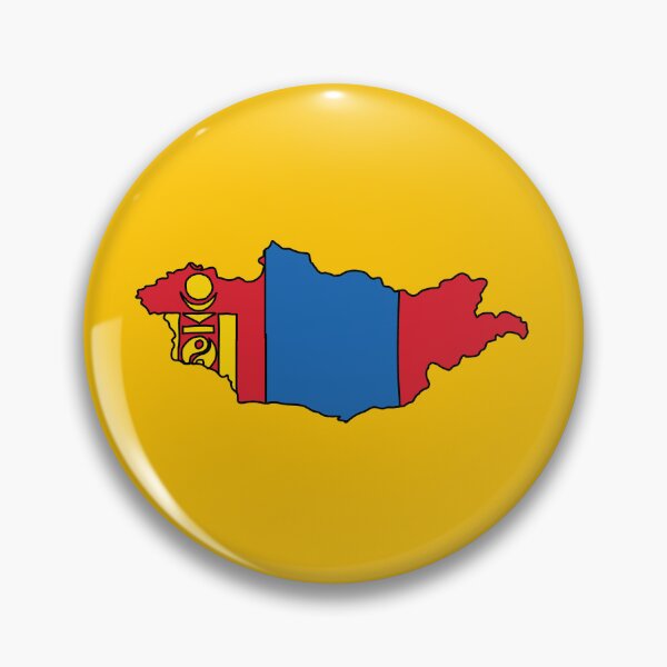 Item preview, Mongolia country shape flag designed and sold by Rachael Taylor.