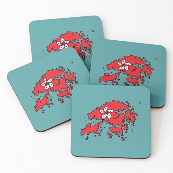 Item preview, Hong Kong country shape flag designed and sold by Rachael Taylor.