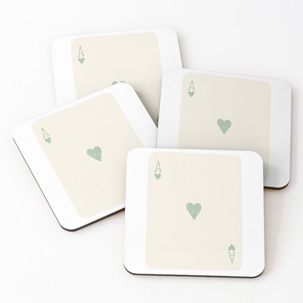 Item preview, Sage green Ace Of hearts Playing Card designed and sold by clmstudio.