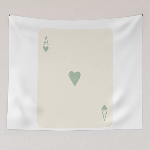 Item preview, Sage green Ace Of hearts Playing Card designed and sold by clmstudio.