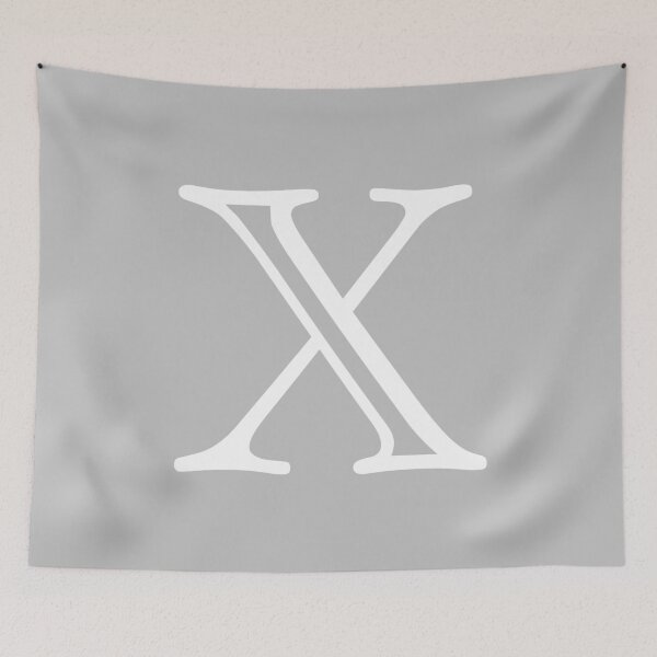Item preview, Silver Gray Basic And Elegant Monogram X designed and sold by rewstudio.