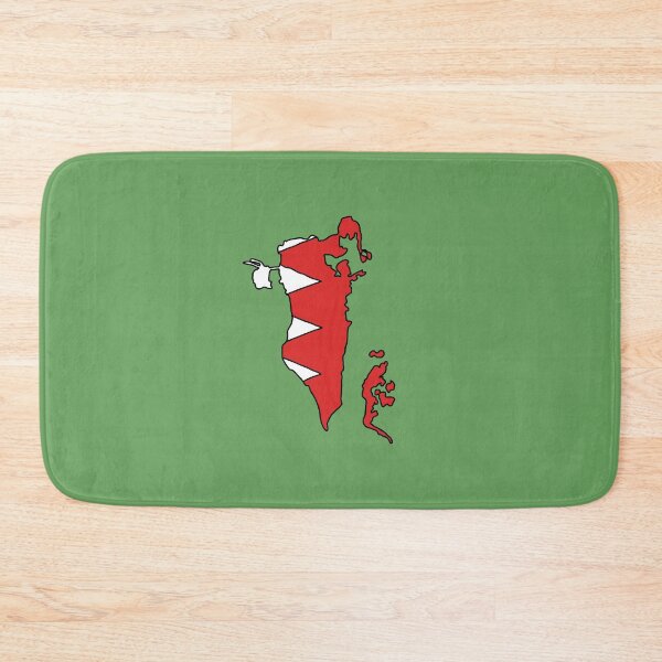 Item preview, Bahrain country shape flag designed and sold by Rachael Taylor.