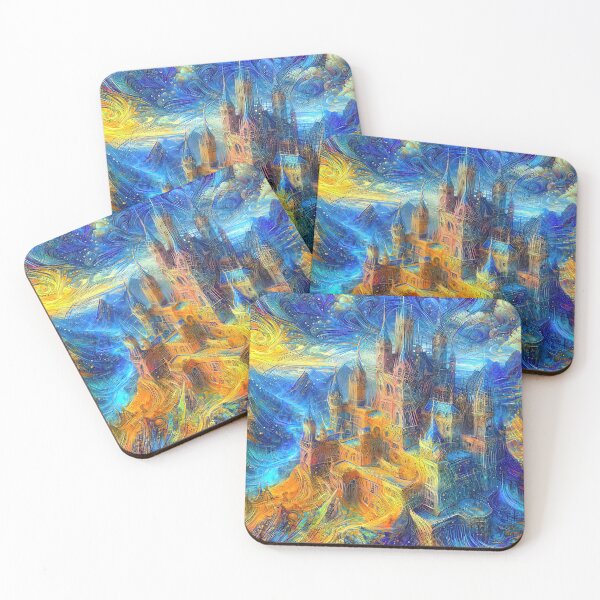 Item preview, Abstractions of abstract abstraction of castle. DeepDream #2790128811762 designed and sold by blackhalt.
