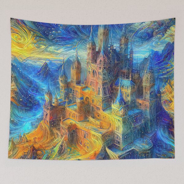 Item preview, Abstractions of abstract abstraction of castle. DeepDream #2790128811762 designed and sold by blackhalt.