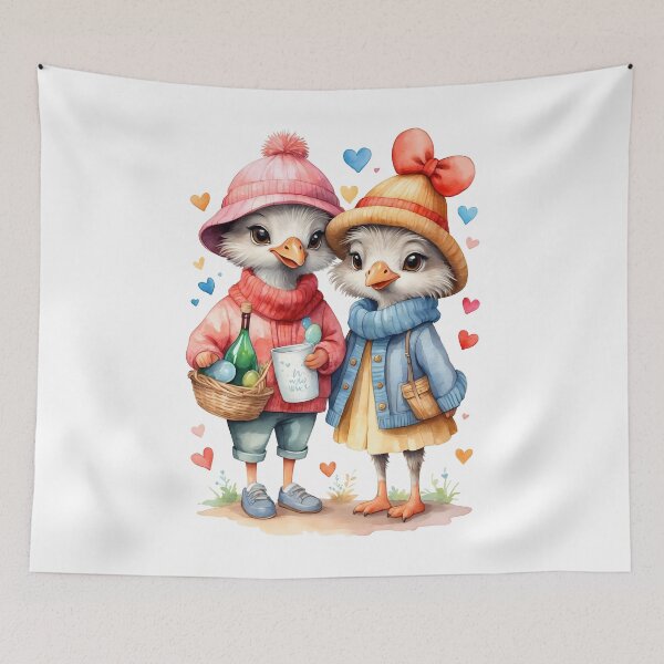 Item preview, ostrich in love designed and sold by wplamkung.