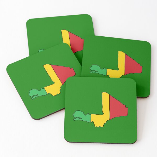 Item preview, Mali country shape flag designed and sold by zenithcreative.