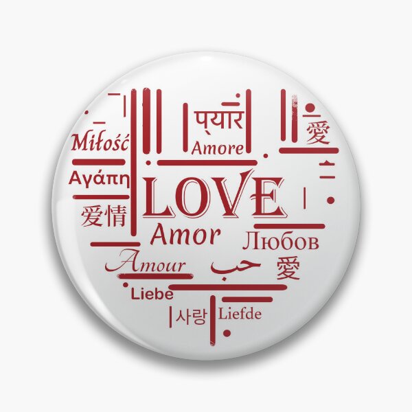 Artikelvorschau, Valentinstag-Special Universal Love Languages – Minimalistisches mehrsprachiges Design entworfen und verkauft von Inlineshirts.