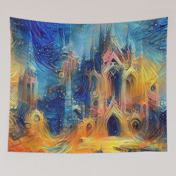 Item preview, Abstractions of abstract abstraction of castle. DeepDream #9908187044768 designed and sold by blackhalt.