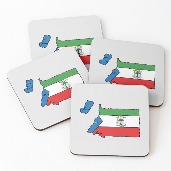 Item preview, Equatorial Guinea country shape flag designed and sold by zenithcreative.