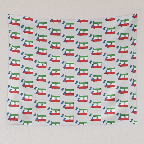 Item preview, Equatorial Guinea country shape flag designed and sold by Rachael Taylor.