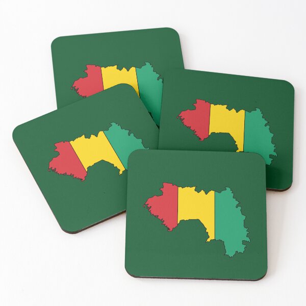 Item preview, Guinea country shape flag designed and sold by zenithcreative.