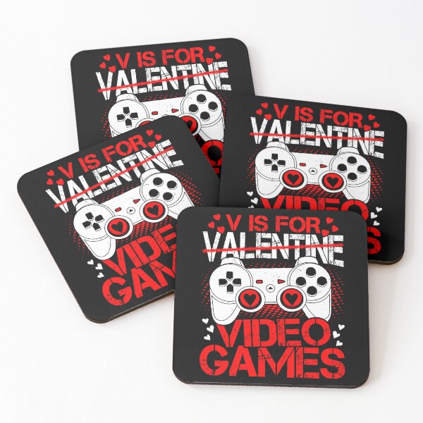 Item preview, V Is For Video Games Love Girlfriend Boyfriend Valentine Day designed and sold by NovaGenArt.