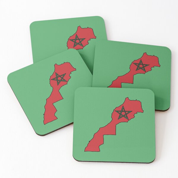 Item preview, Morocco country shape flag designed and sold by Rachael Taylor.