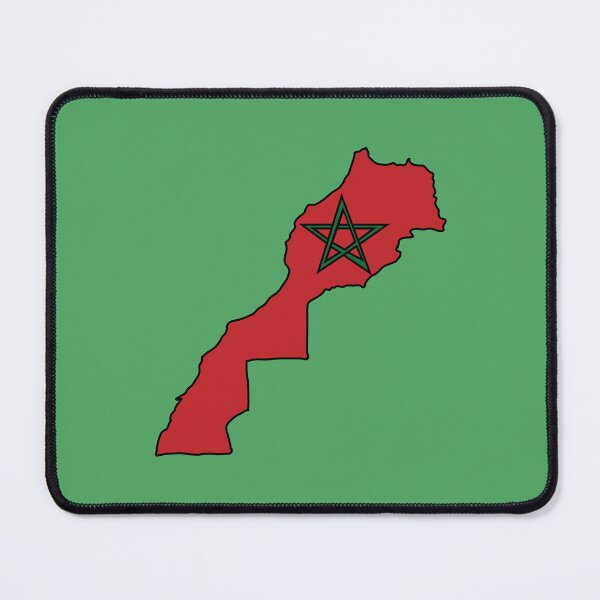 Item preview, Morocco country shape flag designed and sold by Rachael Taylor.