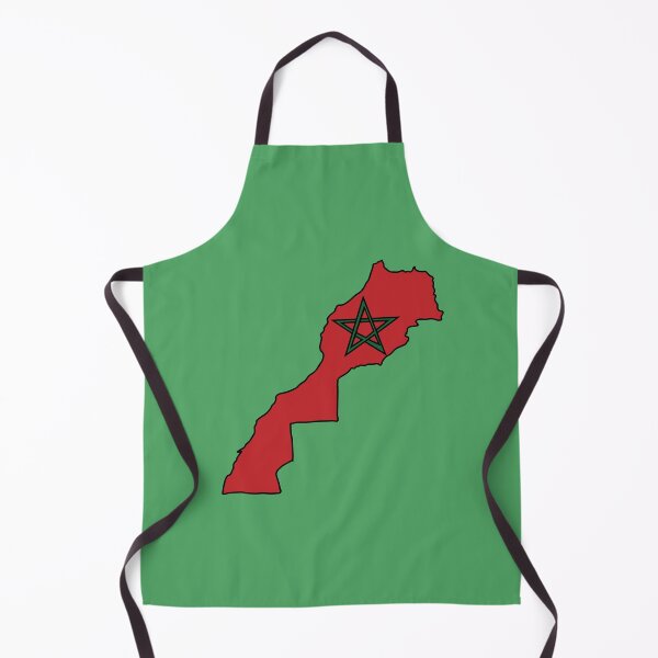 Item preview, Morocco country shape flag designed and sold by zenithcreative.
