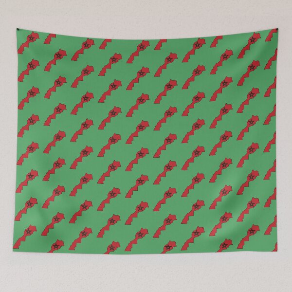 Item preview, Morocco country shape flag designed and sold by Rachael Taylor.