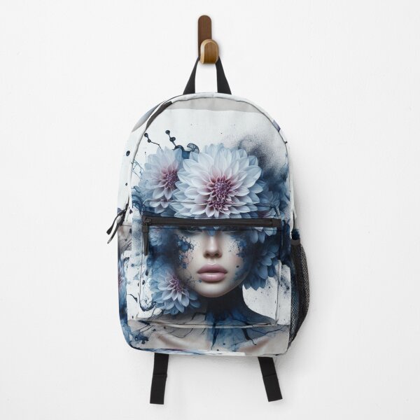 Item preview, Gorgeous girl blending With Indigo Dahlias - Cool Art designed and sold by joejiing.