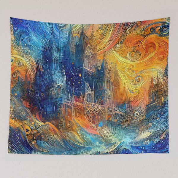 Item preview, Abstractions of abstract abstraction of castle. DeepDream #7858470886403 designed and sold by blackhalt.