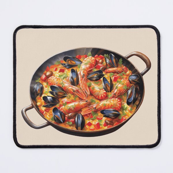Item preview, Spanish Seafood Paella With Shrimps and Mussels designed and sold by Alicia Chee.
