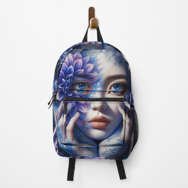 Item preview, Gorgeous girl blending With Indigo Dahlias - Cool Art designed and sold by joejiing.
