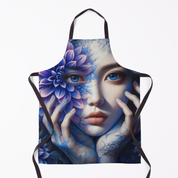 Item preview, Gorgeous girl blending With Indigo Dahlias - Cool Art designed and sold by joejiing.