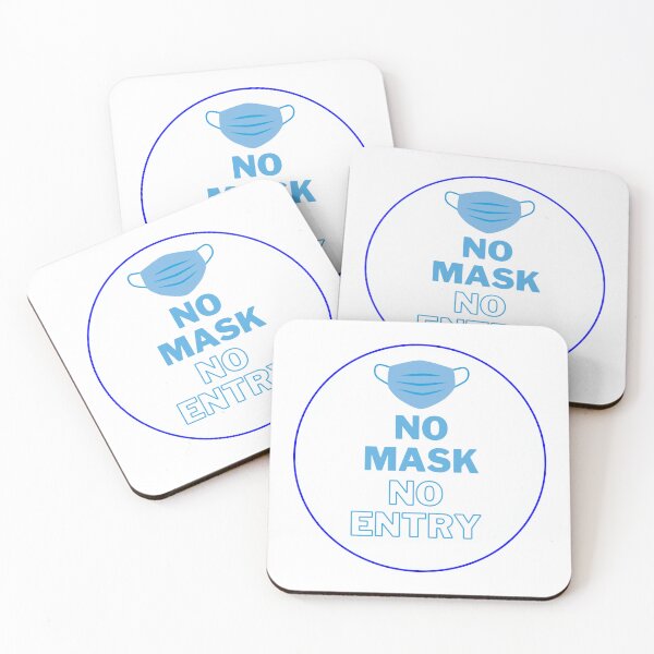 Item preview, No Mask, No Entry: Trendy Decal for COVID-19 Safety, Get Your Sticker Now designed and sold by crazymessygirl.
