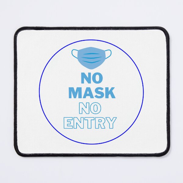 Item preview, No Mask, No Entry: Trendy Decal for COVID-19 Safety, Get Your Sticker Now designed and sold by crazymessygirl.