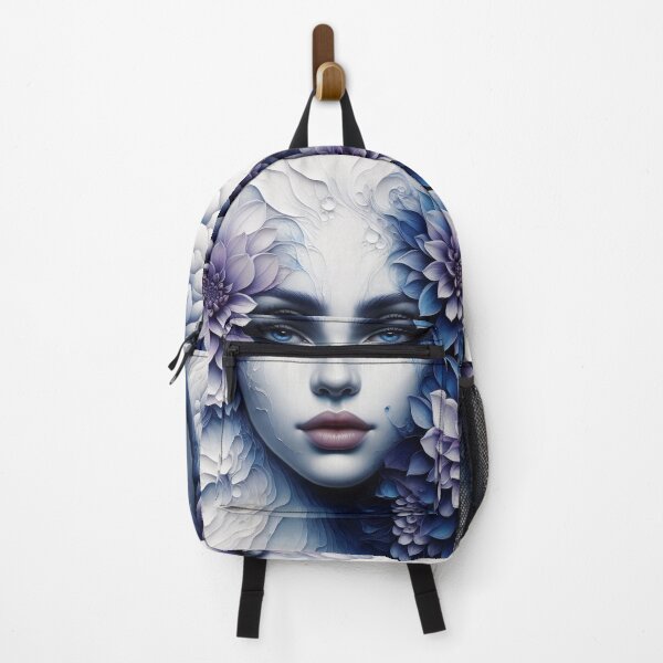 Item preview, Gorgeous girl blending With Indigo Dahlias - Cool Art designed and sold by joejiing.