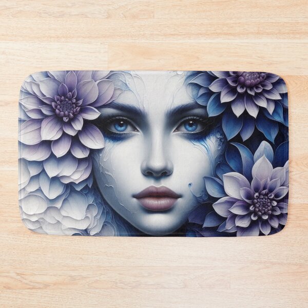 Item preview, Gorgeous girl blending With Indigo Dahlias - Cool Art designed and sold by joejiing.
