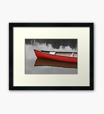 Red Canoe Framed Print
