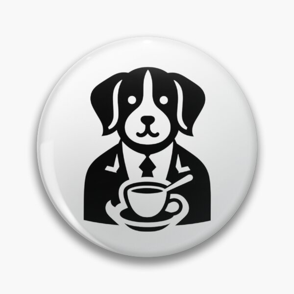 Item preview, Dog Icon Drinking Coffee  designed and sold by SnuggleSafari.