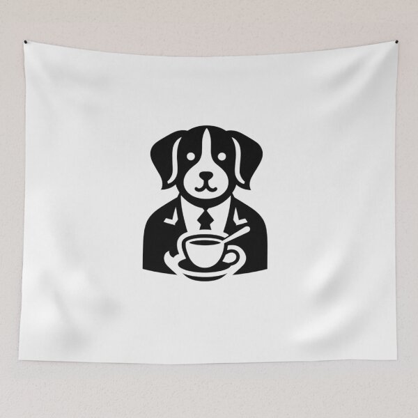 Item preview, Dog Icon Drinking Coffee  designed and sold by SnuggleSafari.