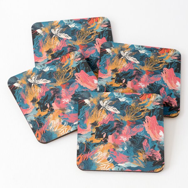 Item preview, 80s expressionist flowers designed and sold by NuttyCottage.