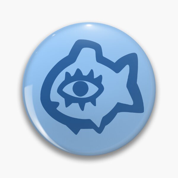 Item preview, A naive and minimalist art style fish with a big eye in blue ink designed and sold by martodesign.