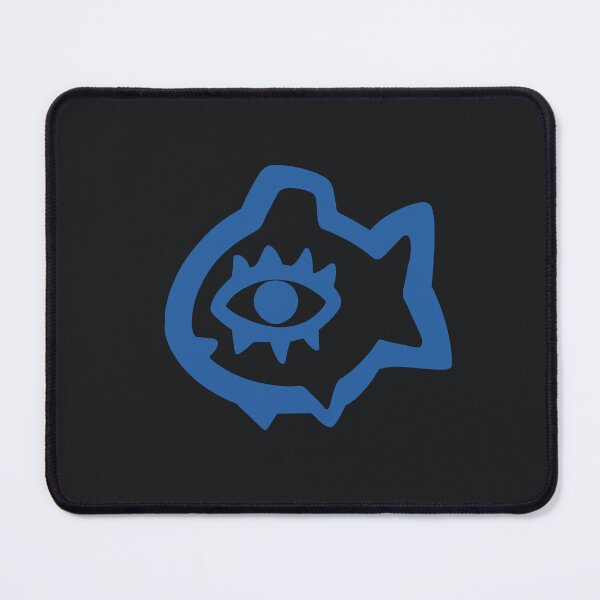 Item preview, A naive and minimalist art style fish with a big eye in blue ink designed and sold by martodesign.