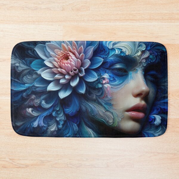 Item preview, Gorgeous girl blending With Indigo Dahlias - Cool Art designed and sold by joejiing.