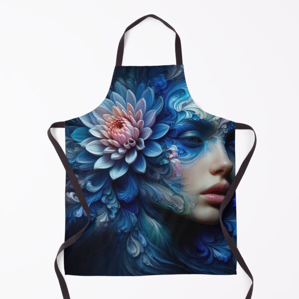 Item preview, Gorgeous girl blending With Indigo Dahlias - Cool Art designed and sold by joejiing.