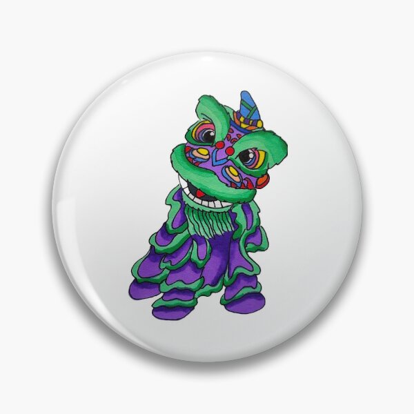 Item preview, Green and Purple Lion designed and sold by celineartstudio.