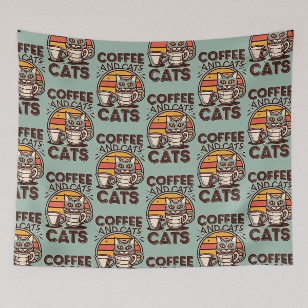 Item preview, classic coffee and cats v19 designed and sold by FenwickDesign99.
