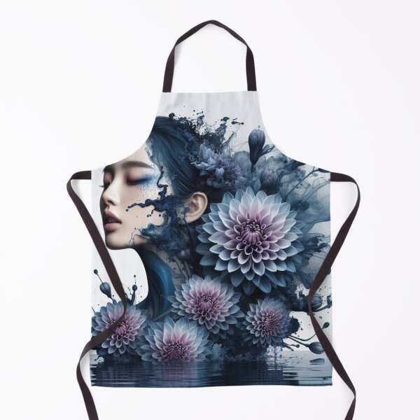 Item preview, Gorgeous girl blending With Indigo Dahlias - Cool Art designed and sold by joejiing.