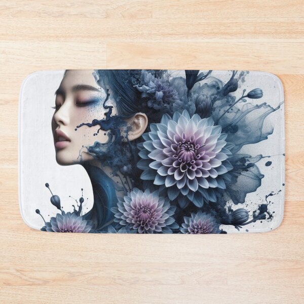 Item preview, Gorgeous girl blending With Indigo Dahlias - Cool Art designed and sold by joejiing.