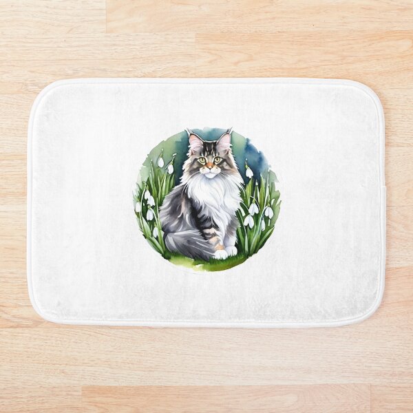 Item preview, Maine Coon With Snowdrops designed and sold by Liis S.