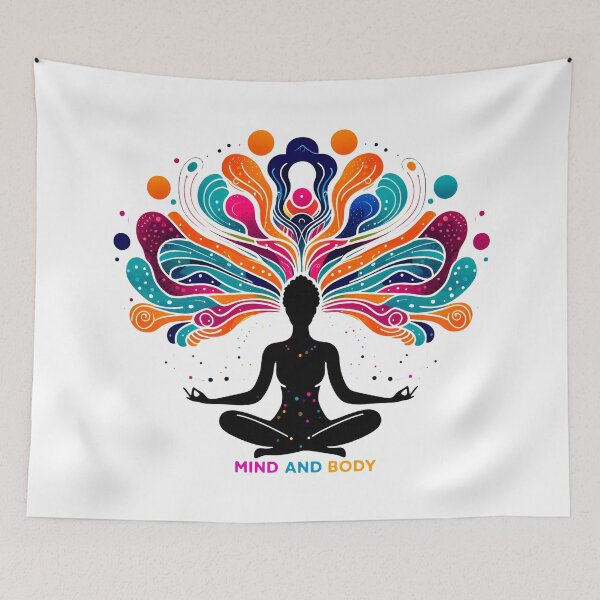 Item preview, Mind And Body. Find Your Inner Soul. Yoga meditation inspirational quote designed and sold by SideKickCreates.