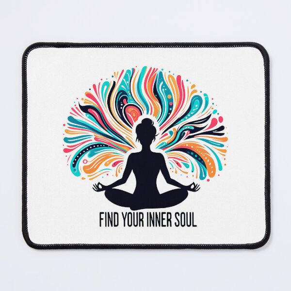 Item preview, Mind And Body. Find Your Inner Soul. Yoga meditation inspirational quote designed and sold by SideKickCreates.