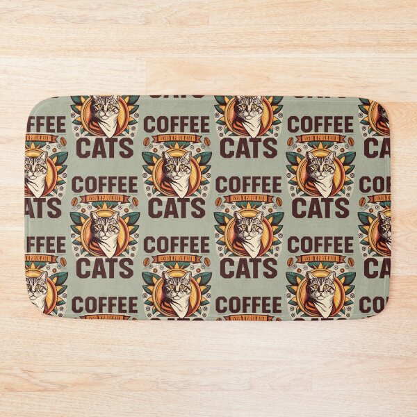 Item preview, vintage retro coffee cats v20 designed and sold by FenwickDesign99.